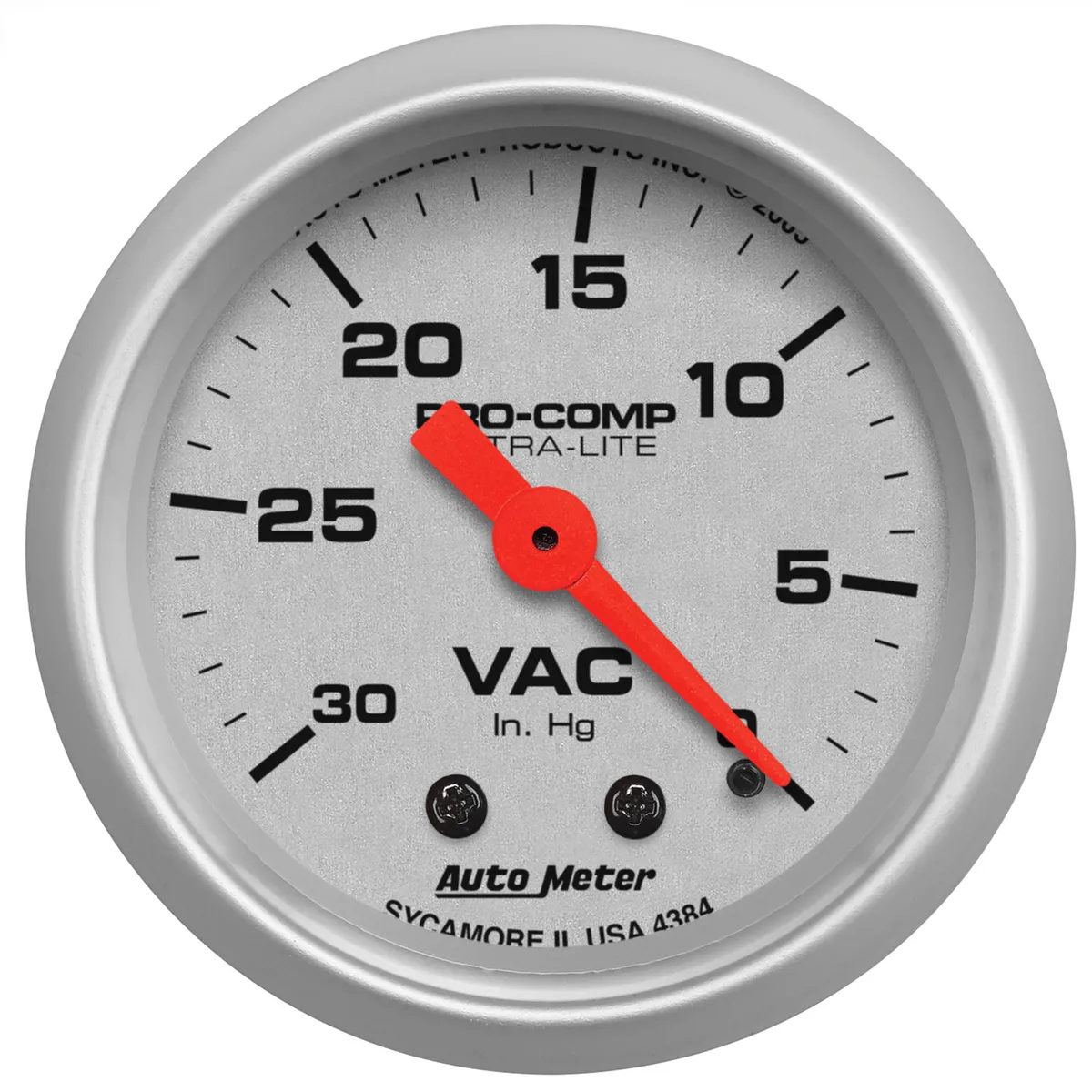 Gauge, Vacuum, 2 1/16", 30inHg, Mechanical, Ultra-Lite product image
