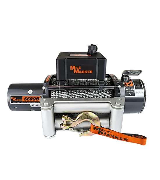 9500 LB Winch Waterproof 12V 4.8 HP Wound Motor w/Standard Electronics SEC9.5 ES Mile Marker product image