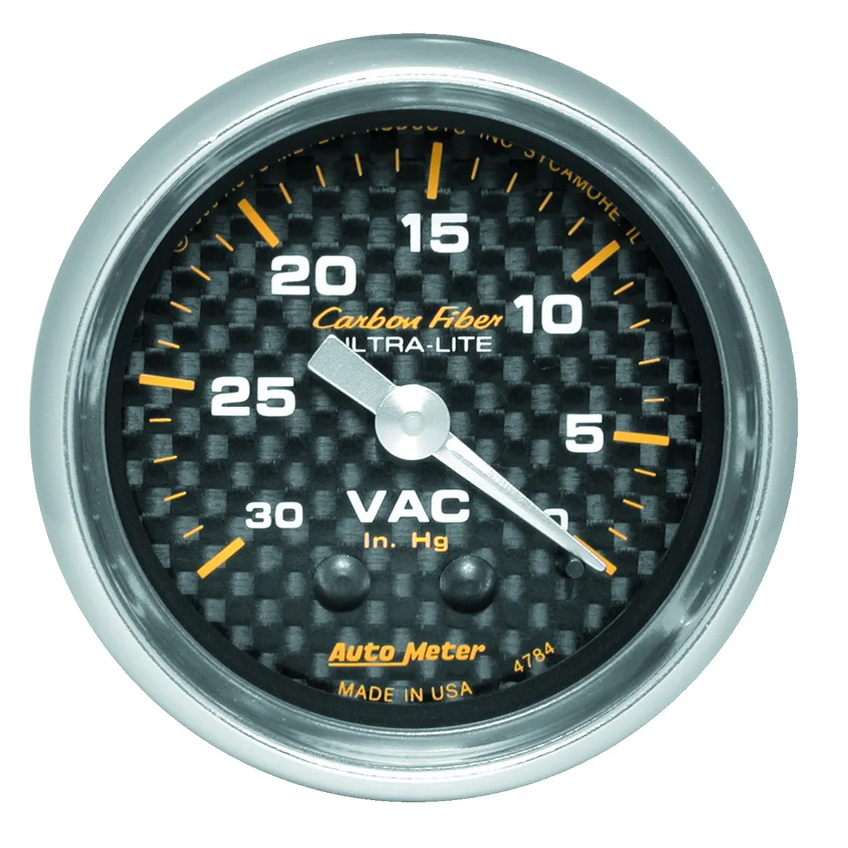 Gauge, Vacuum, 2 1/16", 30inHg, Mechanical, Carbon Fiber product image