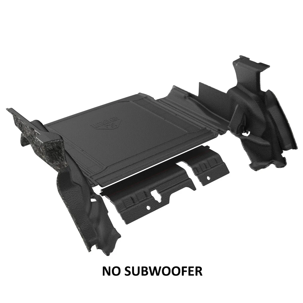 2024-current JLU 4DR cargo set with subwoofer wheelhouse covers cargo mat closeout mesa smoke product image