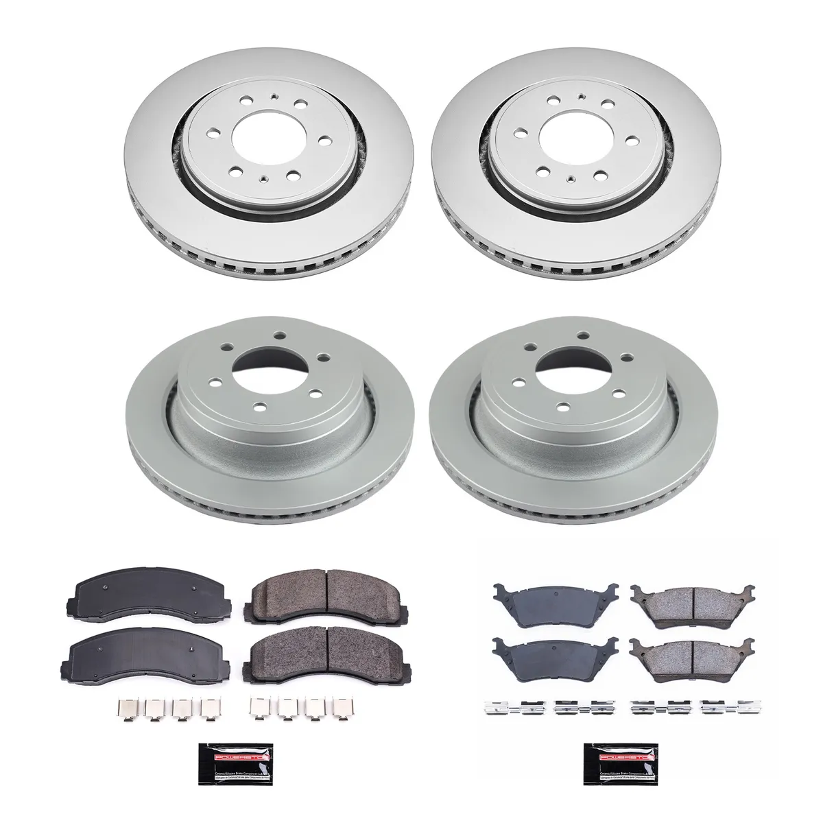 Z17 Geomet Coated Rotor Kit: Genuine Geomet Fully Coated Rotors; Ceramic Pads W/Hardware product image