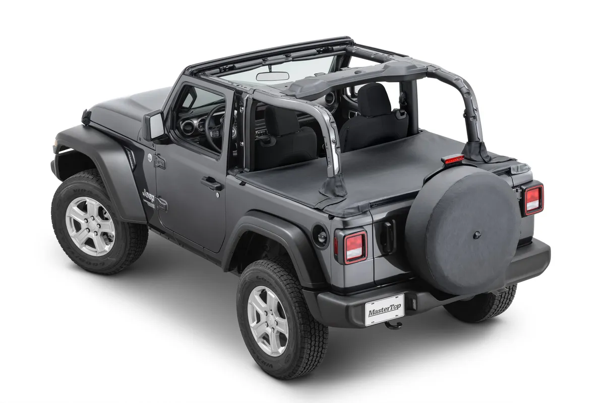 Tonneau Cover 2018-2024 Jeep JL Wrangler 2Dr HardTop Models Black Diamondl MasterTop product image