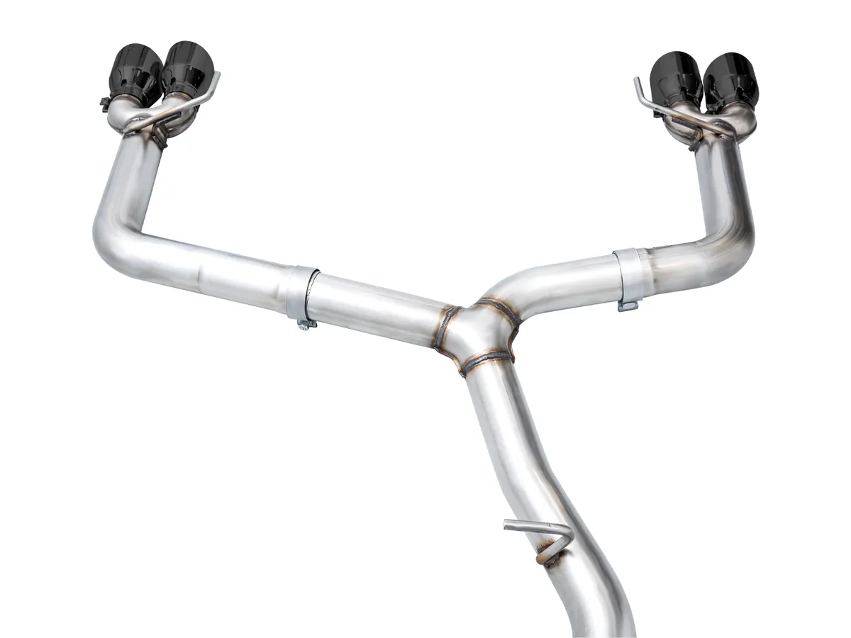 AWE Track Edition Axleback Exhaust for VB Subaru WRX - Diamond Black Tips 3020-43424 product image
