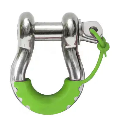Daystar Daystar Pair Locking D-Ring Isolators, Fluorescent Green