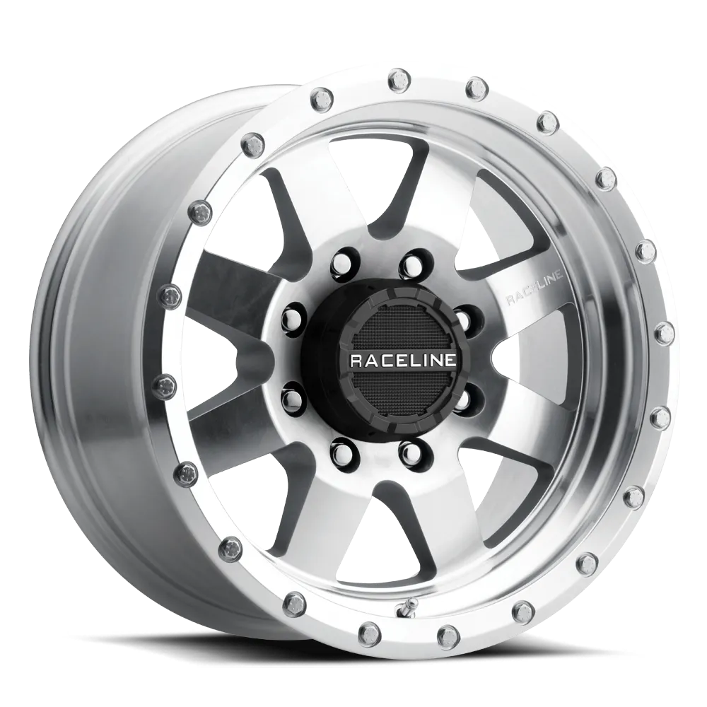 Raceline Wheels Aluminum Wheels 17x9 Defender 935MC Machined Silver -12 Offset 5 on 127 Bolt Pattern 83.82 Bore Raceline