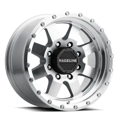 Raceline Wheels Aluminum Wheels 17x9 Defender 935MC Machined Silver -12 Offset 5 on 127 Bolt Pattern 83.82 Bore Raceline