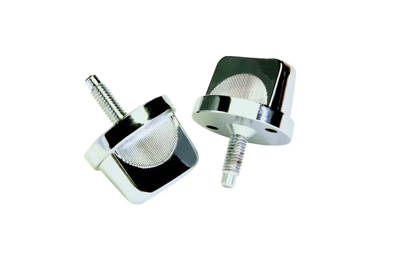 Jeep CJ/YJ Windshield Knobs Pair 76-95 CJ and Wrangler YJ Polished Silver Kentrol product image