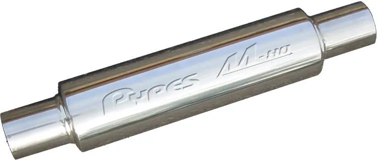 M-80 Series Muffler 2.5 in Round 14 in L Hardware Not Incl Polished 304 Stainless Steel Pypes Exhaust product image