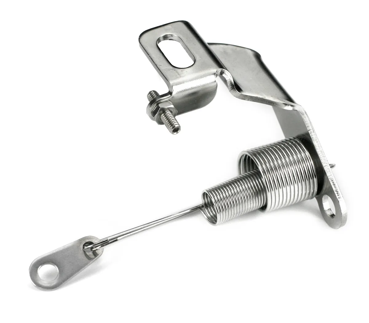 Kickdown Bracket; Fits Holley/Edelbrock/AFB/Quadrajet/;Incl. Return Springs/Tension Set Screw; Stainless Steel; product image