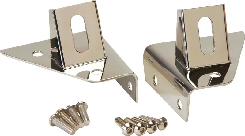 Jeep CJ/YJ LED Light Bar Bracket Pair 76-95 CJ and Wrangler YJ Polished Silver Kentrol product image