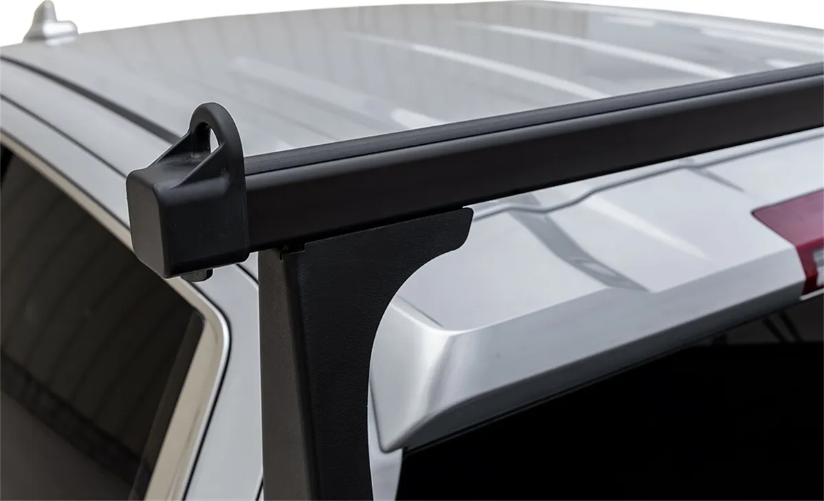 ADARAC™ Aluminum Pro Series Truck Bed Rack System; Matte Black Finish; Bolt On; Single Rail; product image