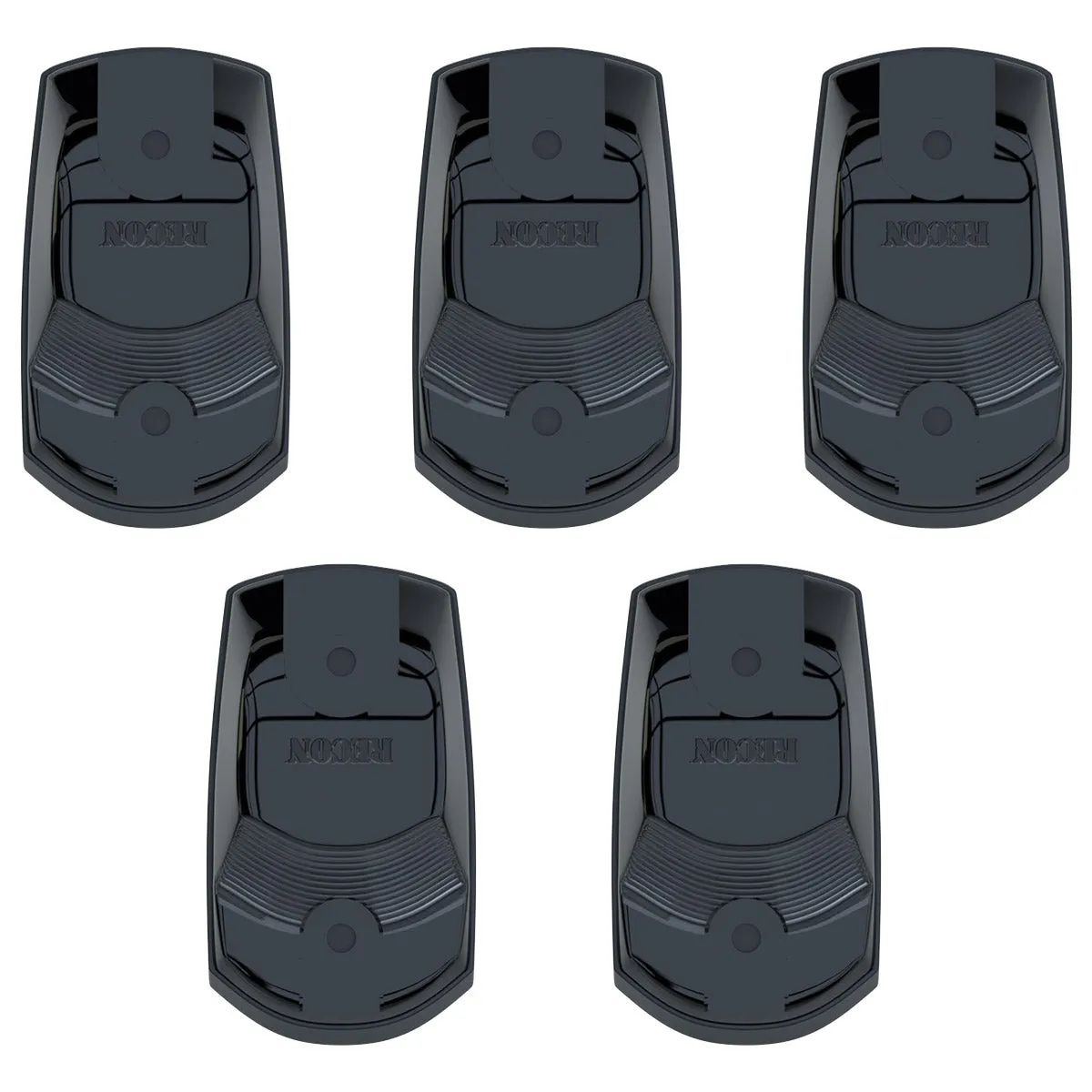 Ford 17-23 Superduty 5-Piece Set Clear Cab Roof Light Lens With 2-Way Forward Rear Facing White Ultra High-Power Leds - Attn This Cab Light Set is For a Fresh Install on a Truck That Did Not Come With OEM Cab Roof Lights no Square Hole Required - on product image