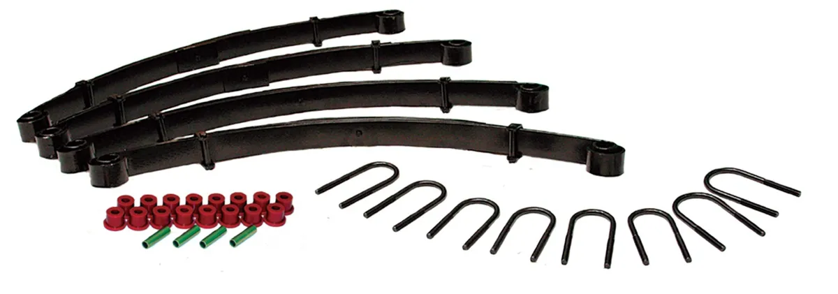 Jeep YJ Softride Leaf Spring System Lift Kit 2-2.5 Inch Lift 87-95 Wrangler YJ Includes Front/Rear Leaf Springs Front/Rear Bushing Kits Front/Rear U Bolt Kits Skyjacker product image