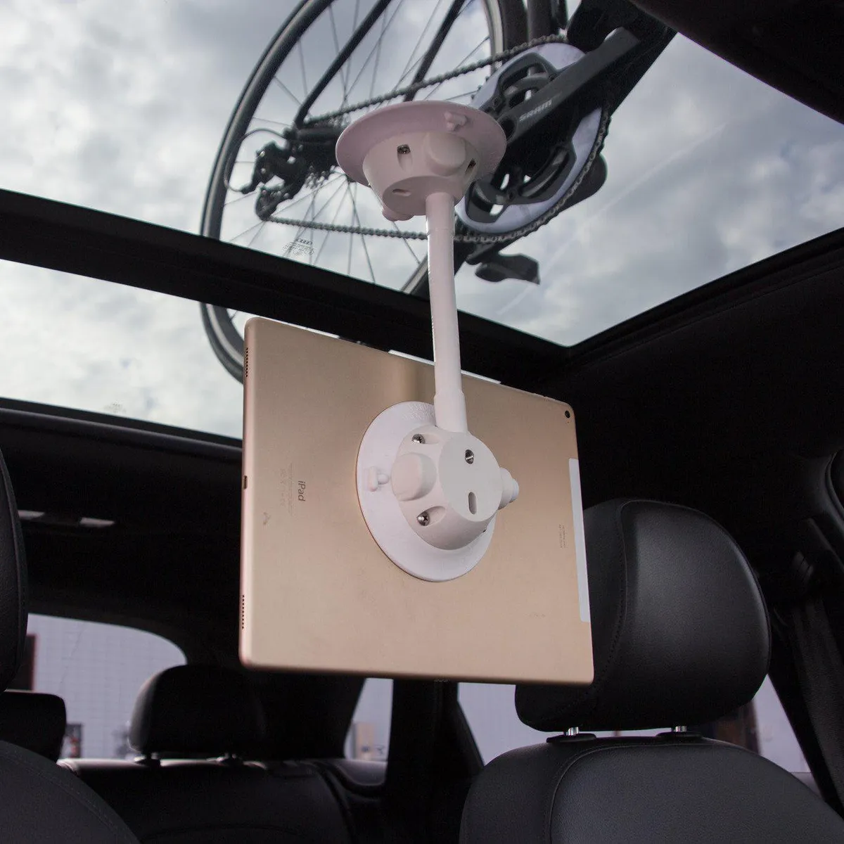 Naked 7in Flex Mount W/(2) 4.5in Vacuum Mounts White product image