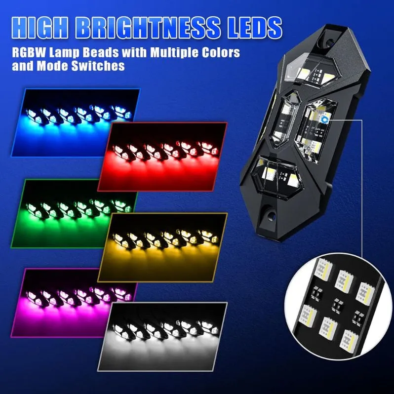RGB-W LED Rock Lights for Trucks | Wireless Control product image