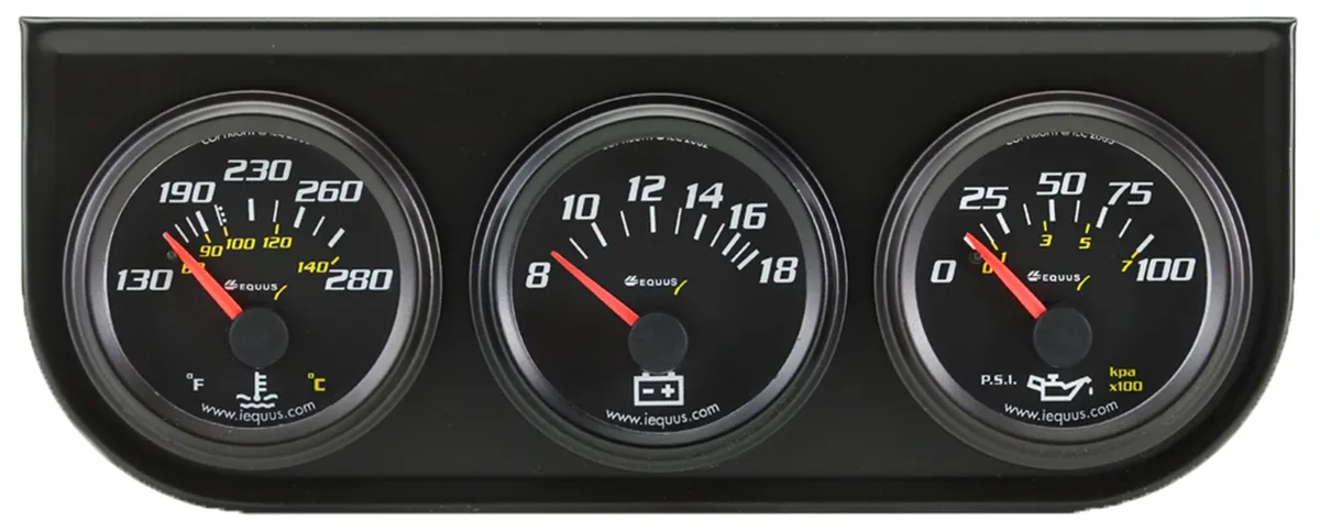 2.0 Dia Triple Gauge Set w/Black Panel product image