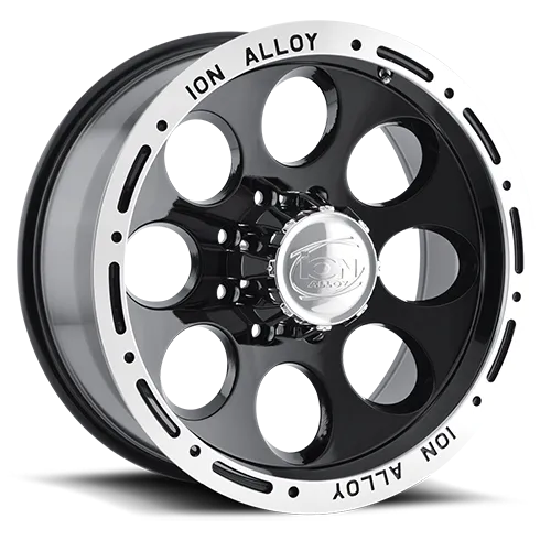 Cast Aluminum Wheels 174 16x8 Machined Lip Black 8 On 170 Bolt Pattern -5 Offset ION Wheels product image