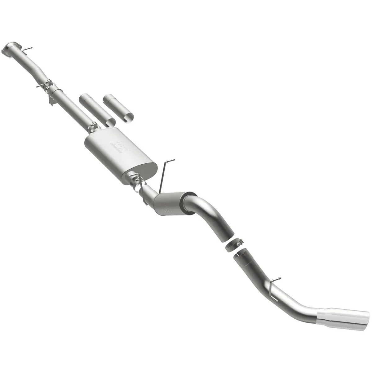 v8 6.0l; Standard Cab; 97.6in. Bed5 x 11 x 22in. Muffler; 4in. Tubing; 5in. Polished Stainless Tip; Single Passenger Side Rear Exit product image