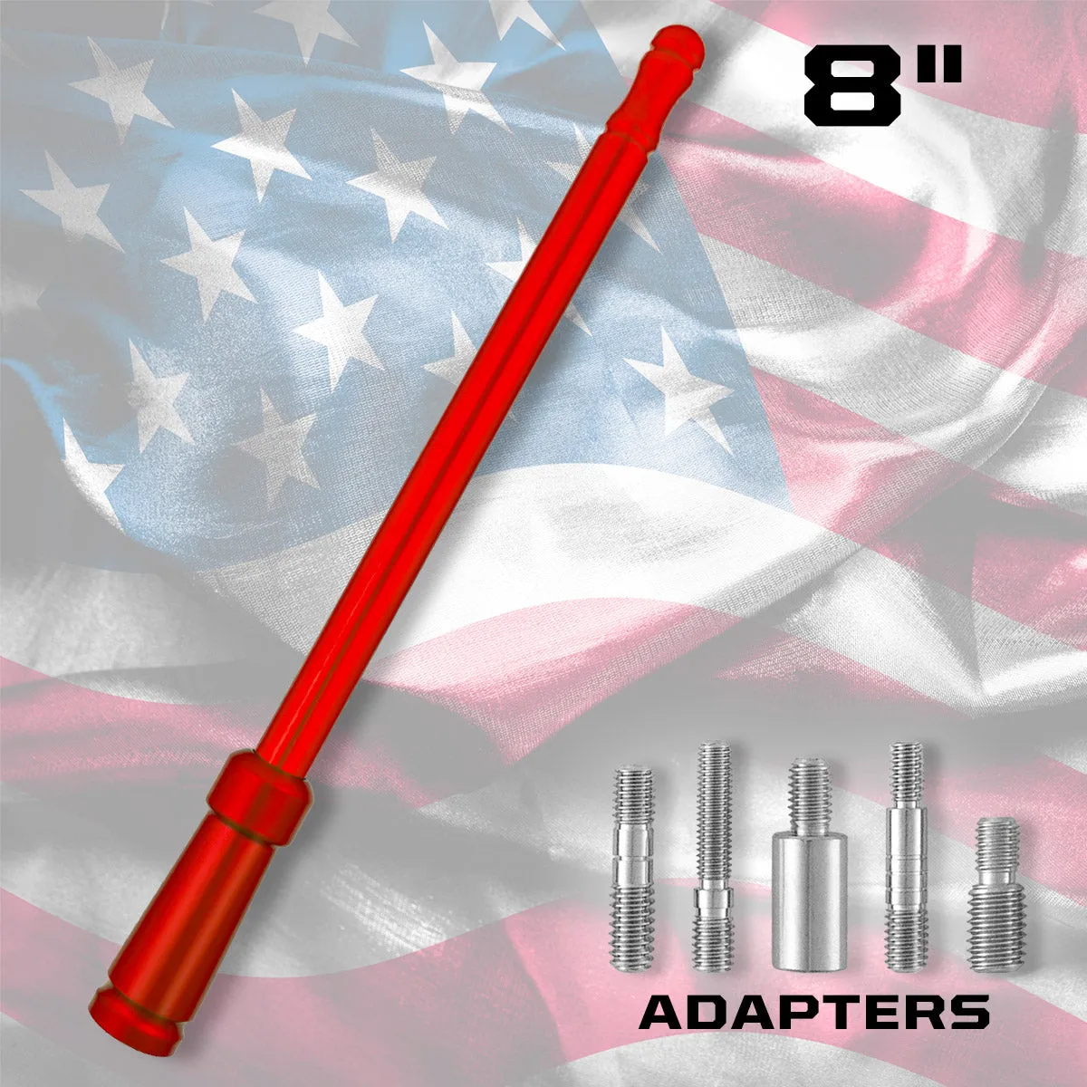 Aluminum 8" Antenna Mast (Fits OEM Factory Threaded Antenna) Multiple Colors product image