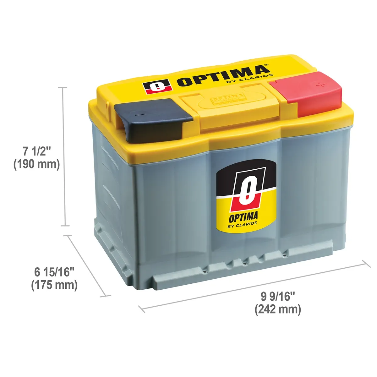 YellowTop® Deep Cycle Battery; Group DH5; Length 9.53 in.; Width 6.88 in.; Height 7.5 in.; Cold Crank Amps 700; Voltage 12; product image