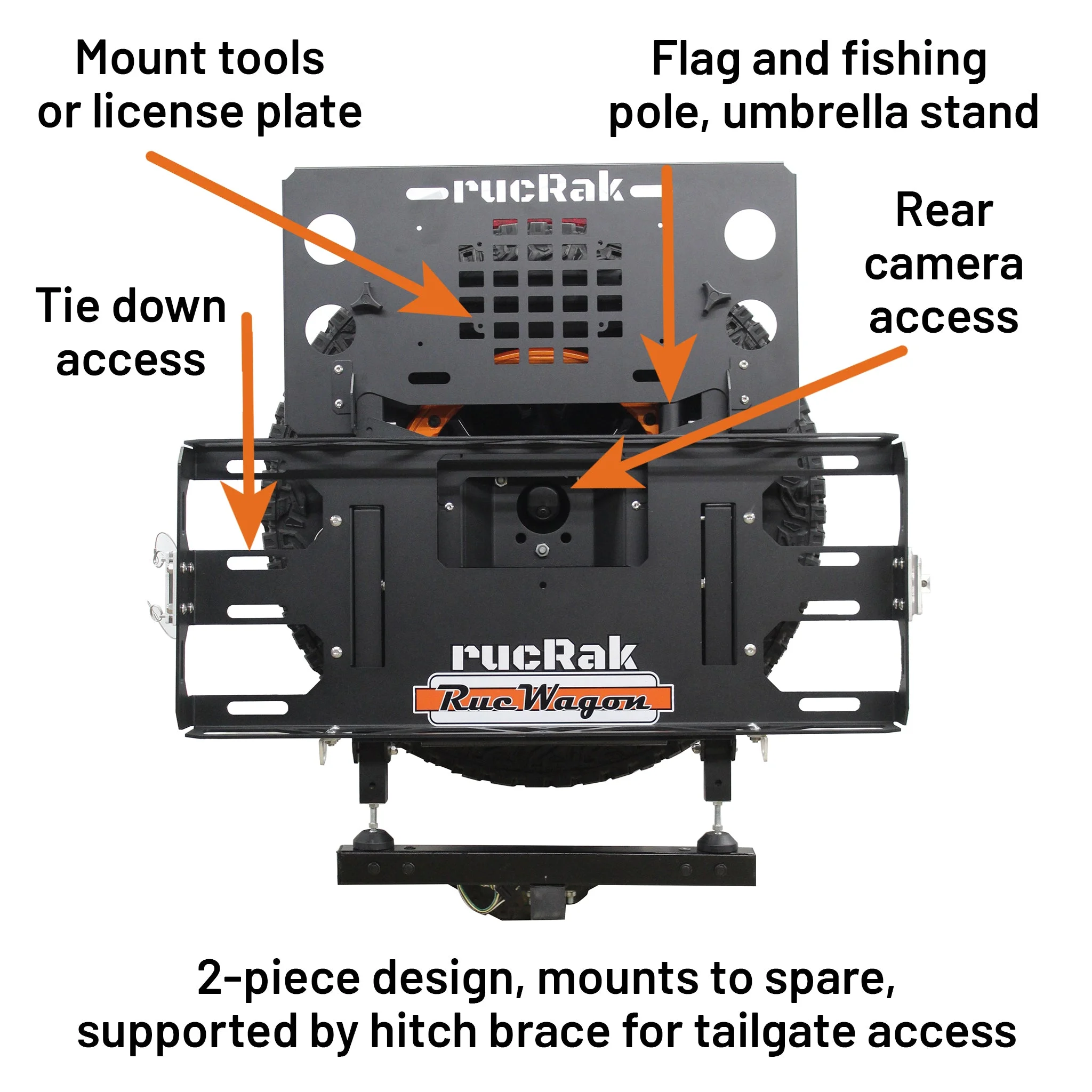 rucRak GRUNT Cargo Carrier & Bike Rack — Jeep Wrangler JL (2018+) product image
