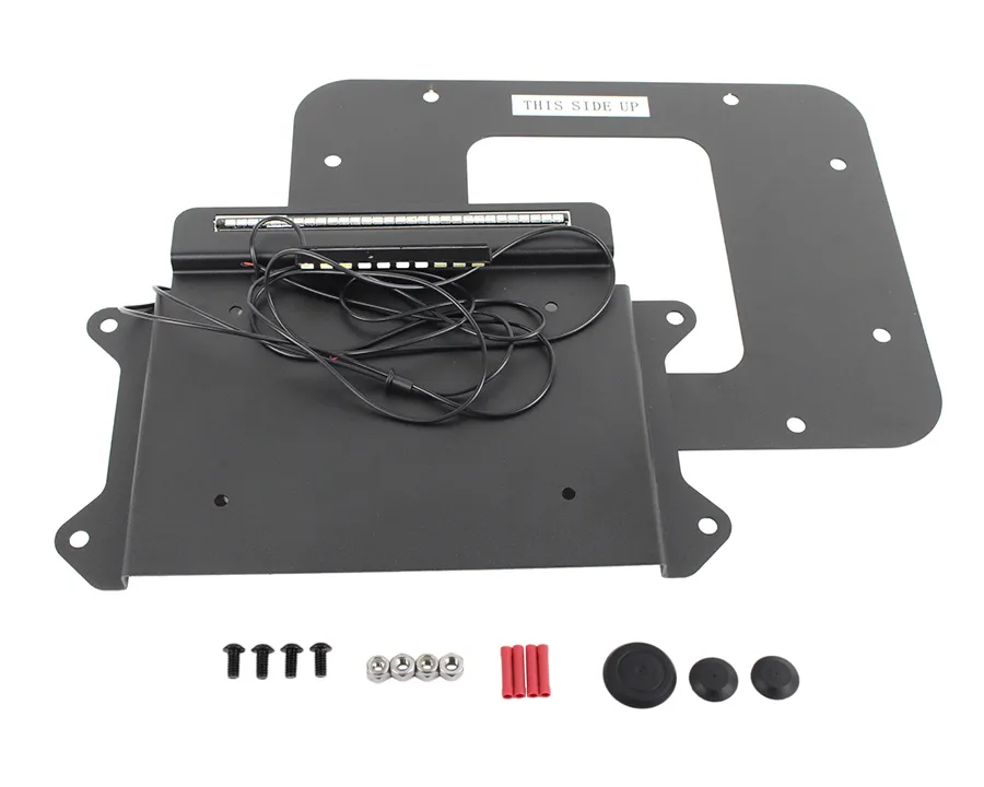 Jeep JK BackSide License Plate Mount with LED's 07-09 Wrangler JK Textured Black Kentrol product image