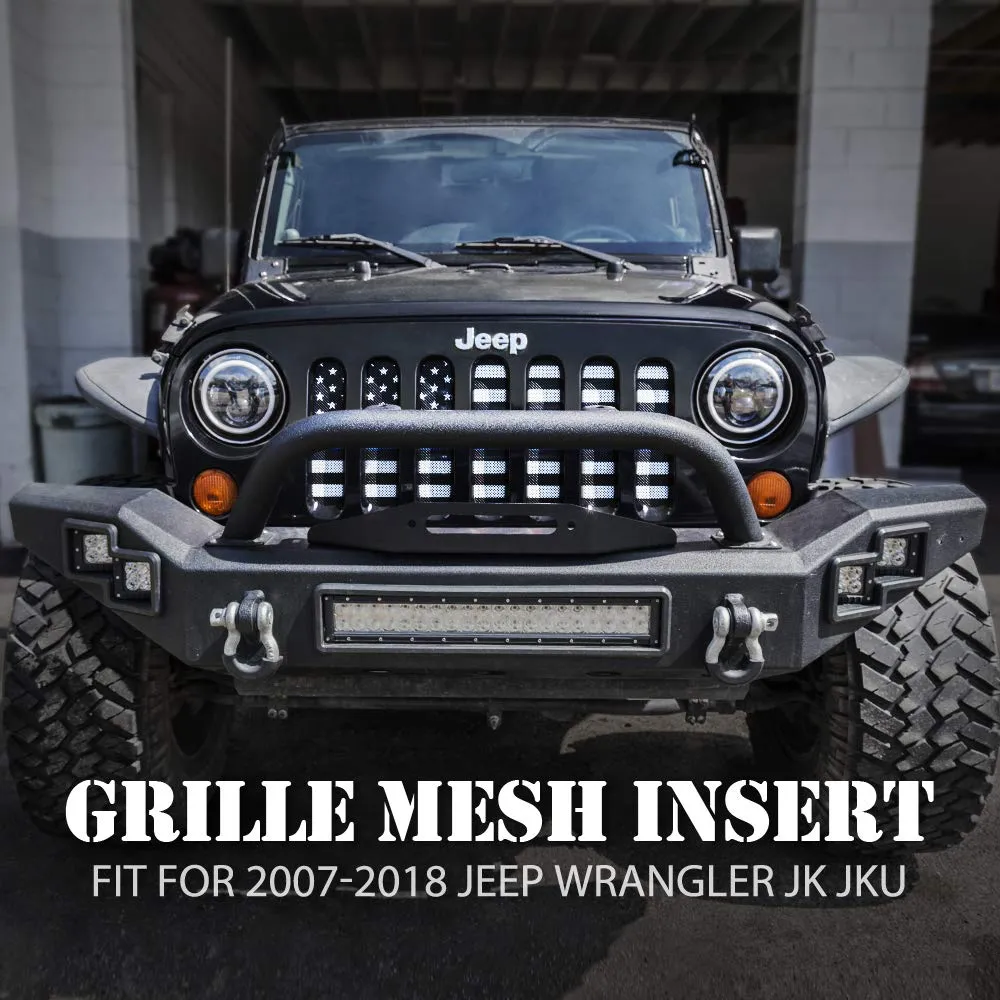 Xprite American Flag Grille Insert for 2007-2018 Jeep Wrangler JK product image