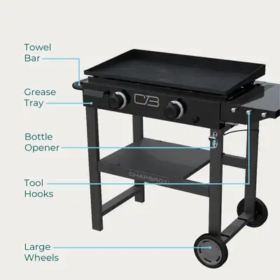 Char-broil Performance Series™ 28" 2-Burner Gas Griddle with Cart and Hard Cover