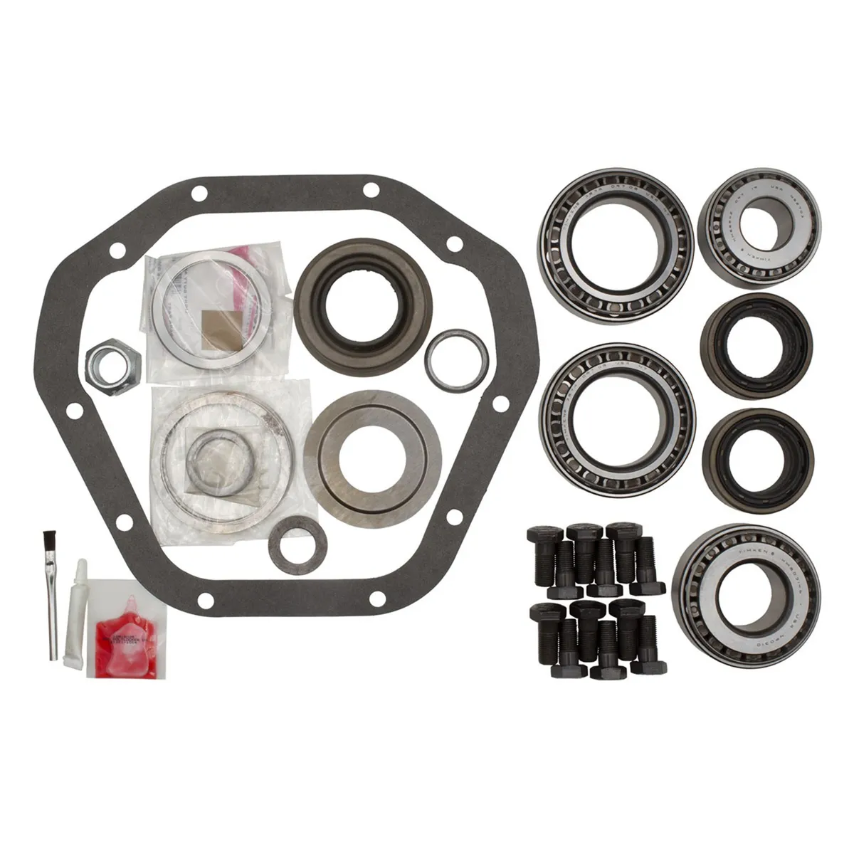 Eaton Eaton Master Differential Install Kit; Front; Dana 60; 10 Cover Bolts; 12 Ring Gear Bolts; 35 Axle Spline; 29 Pinion Spline; Reverse Rotation;