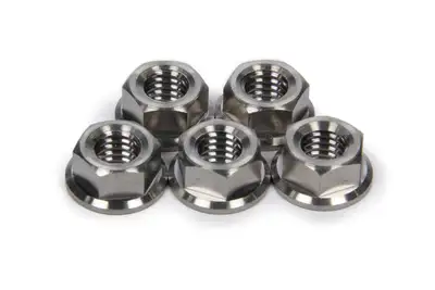 TI22 Performance Front Hub Flange Nuts Titanium 3/8-16 5pk