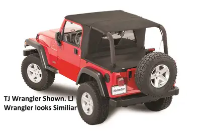 MasterTop Jeep TJ Ultimate Soft Top Combo Bimini Top Plus For 04-06 Wrangler TJ Unlimited WindStopper Plus and Tonneau MasterTop
