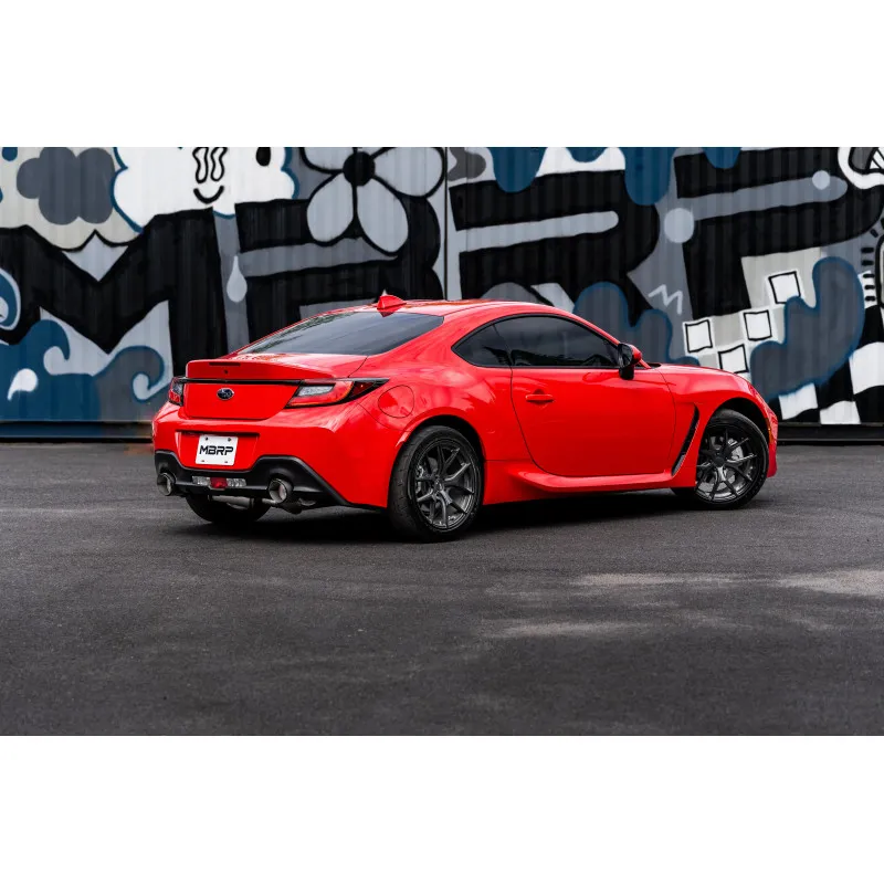 13-Up Subaru BRZ 17-up Toyota GR86 and 13-16 Scion FR-S T304 3 Inch Cat-Back Dual Split Rear Side Exit with Burnt End Tips MBRP product image
