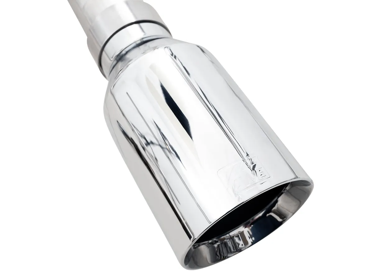 AWE 0FG Dual Side Exit Exhaust for '21+ Ford F-150 - 4.5" Chrome Silver Tips product image