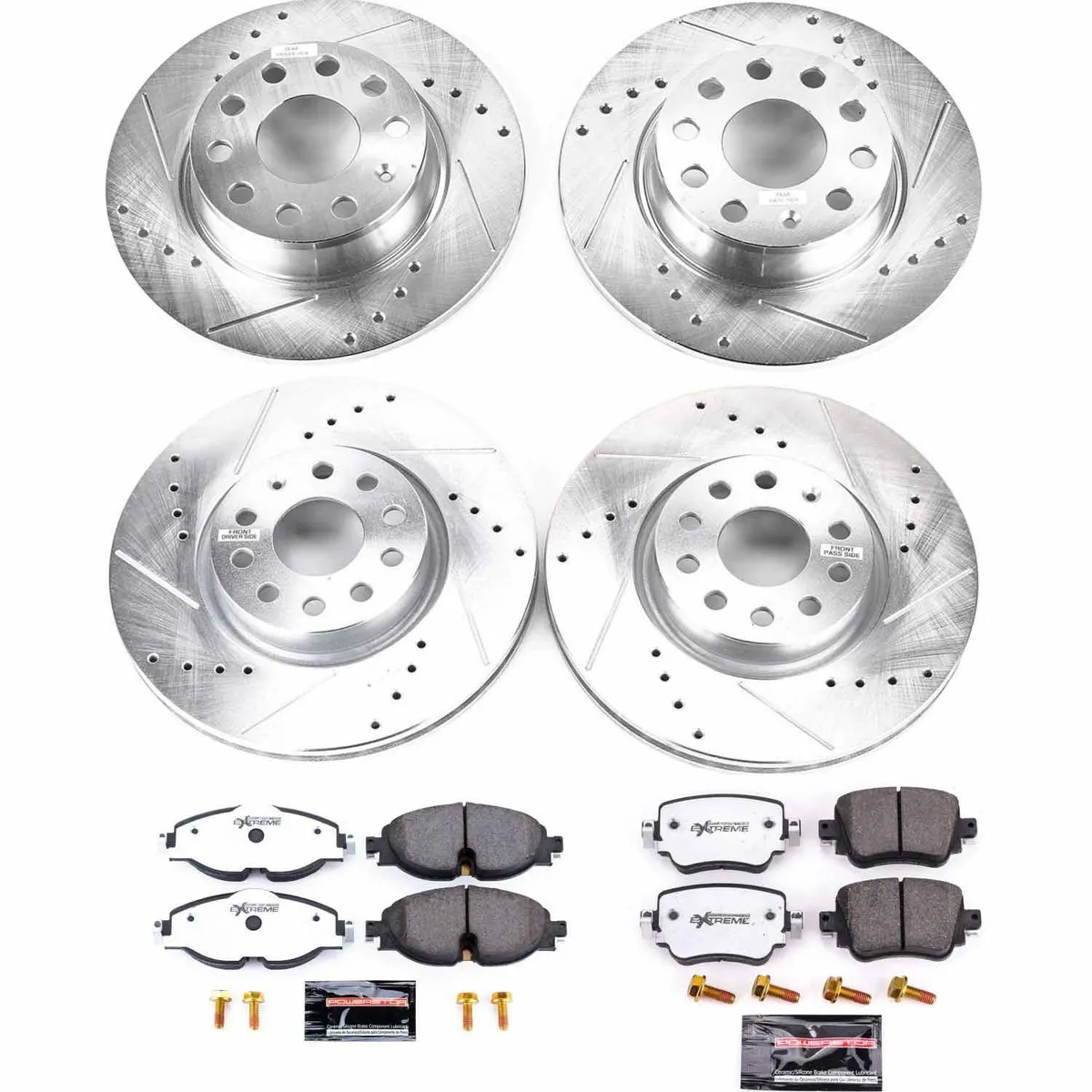 Z26 Street Warrior Upgrade Kit: Drilled/Slotted Rotors; Carbon-Fiber Ceramic Pads W/Hardware; Pad Sensors product image