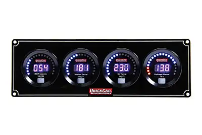 Quickcar Racing Products Digital 4-Gauge Panel OP/WT/OT/Volts