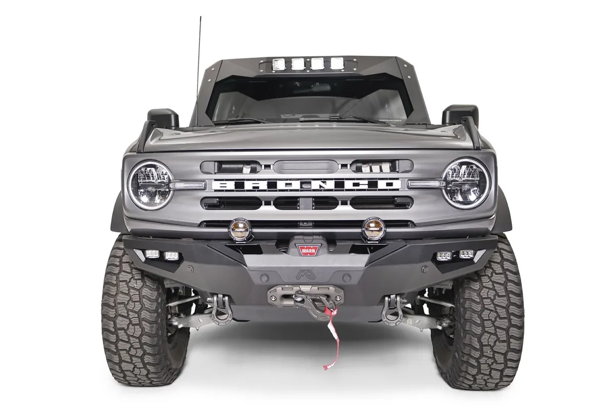 21c Bronco Lifestyle Front Bumper w/ no Guard Winch Ready Sensor Compatible Matte Black product image