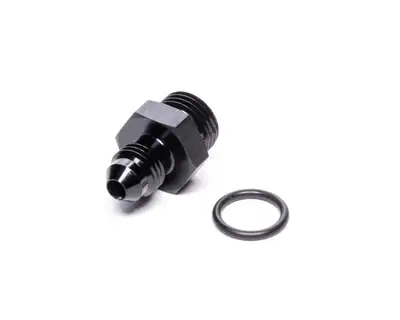 Vibrant Performance Male AN to Male ORB Straight Adapter Fitting; -4AN; -6AN ORB; 6061 Aluminum; Black Anodized; w/O-Ring;