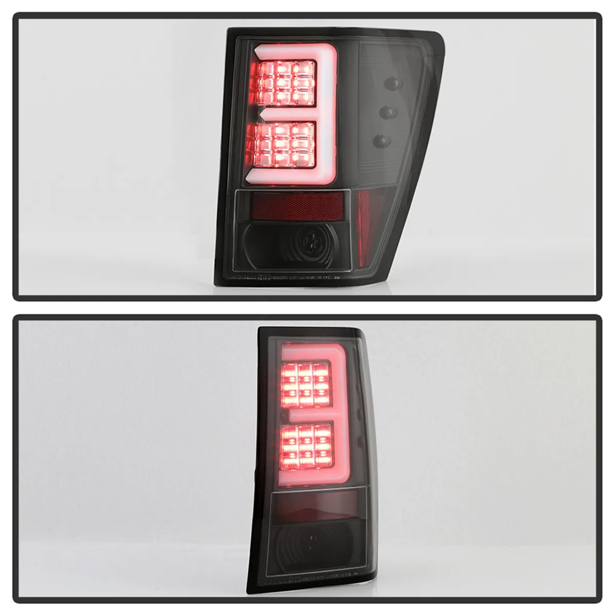 Spyder Jeep Grand Cherokee 07-10 Light Bar LED Tail Lights - Signal-LEDIncluded Reverse-3157Not Included Brake-LEDIncluded - Black product image