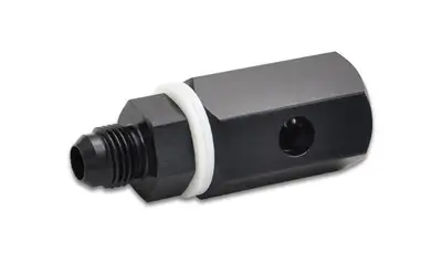 Vibrant Performance Roll Over Valve; -12AN Male; 6061 Aluminum; Black Anodized;
