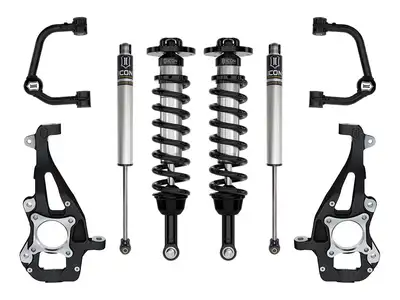 ICON Vehicle Dynamics ICON 2021-2025 Ford F-150 4WD, 3.5-4.5" Lift, Stage 1 Suspension System, Tubular