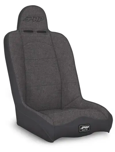 PRP Daily Driver High Back Suspension Seat; All Grey; Prp Black Out Two Neck Slots