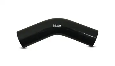 Vibrant Performance 45 Degree Hose Coupler; 2.5 in. ID; 4.5 in. Leg Length From Tangent; 2.5 in. Centerline Radius; 50 PSI Maximum Operating Pressure; 0.2 in. Wall Thickness; Black;
