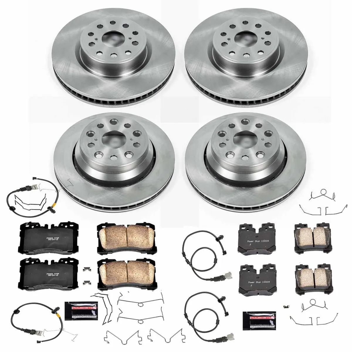 Z17 Direct Replacement Kit: Rotors; Ceramic Pads W/Hardware; Pad Sensors product image