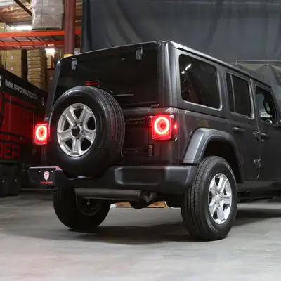 Spyder Auto ( Spyder ) Jeep Wrangler 2019 - 2020 Full LED Tail Light - Sequential Turn Signal - Black