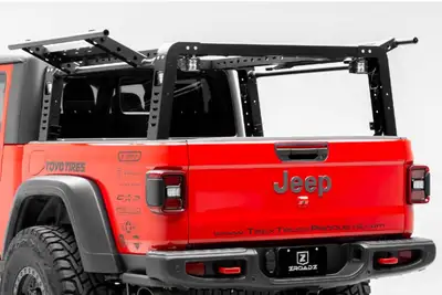 ZROADZ Off Road Products 1922 Gladiator Overland Access Rack W/Side Access Doors Incl(4) 3 in LED Lights W/Harness