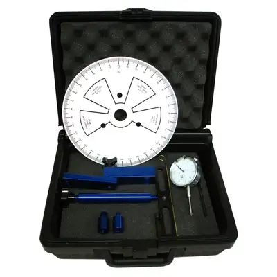 Proform Camshaft Degree Wheel Kit Universal 9 Inch Wheel with Dial Indicator Steel and Billet Aluminum Adjustable Blue Billet Aluminum Indicator Mount Proform