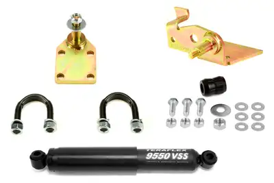 JKS JKS Steering Stabilizer Mount Relocator and Tie Rod Mount Kit w/Teraflex Stabilizer - JK