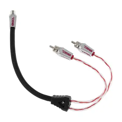 DS18 Level 3 Rca 100% Copper Ofc y Connector 1 Female to 2 Male - Black / Red Kit
