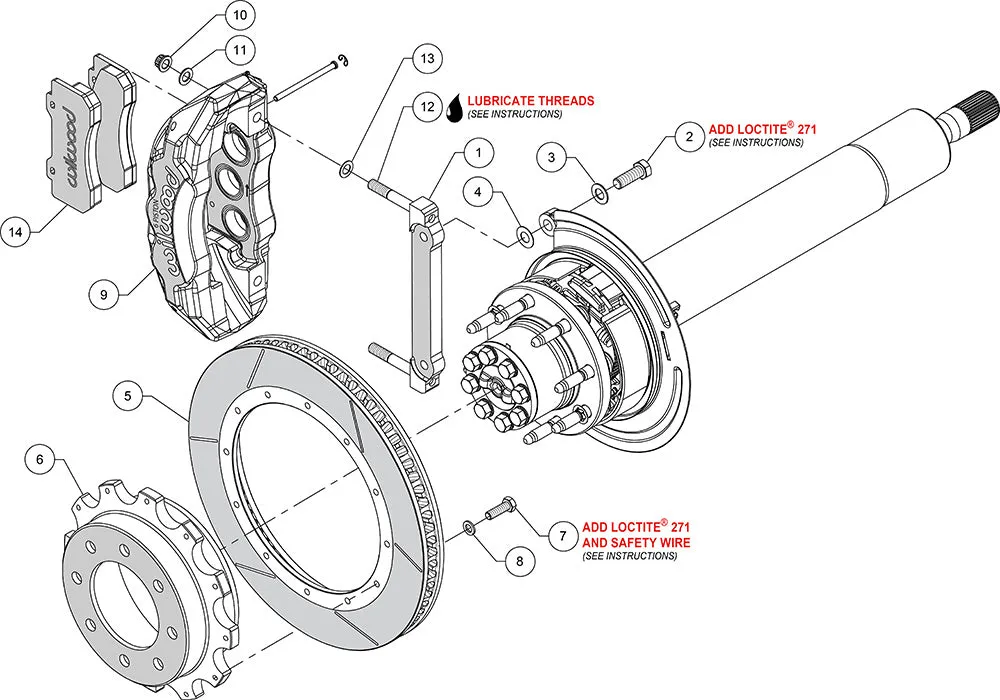 1999 - 2013 Chevrolet, GMC TX6R Big Brake Truck Rear Brake Kit - 140-13879 product image