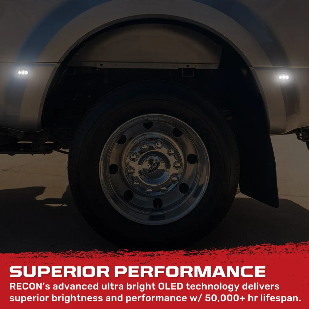 11c F350/F450 Dually Fender Lenses (4 Pcset) White Lights Clear Lens W/Chrome t product image